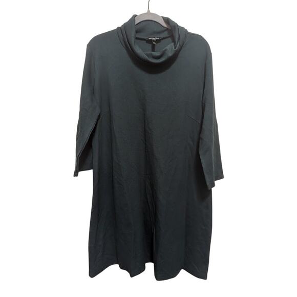 Isabella Oliver Maternity Dress Dark Green long sleeve cowl tunic dress US Large - Picture 1 of 5